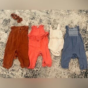 Cat & Jack Kids One Pieces - Rust, Coral, Cream, Blue